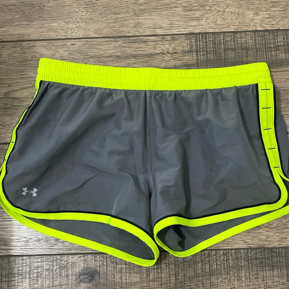 Under armor work out or around the house shorts. Nemo yellow, black and gray.